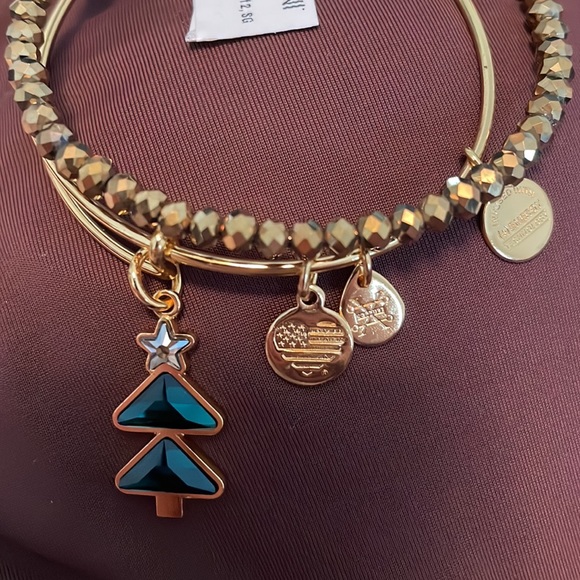 Alex and Ani Christmas tree set of 2 bangles - Picture 5 of 7